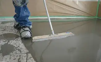 Uneven floor being professionally repaired in Boston, MA